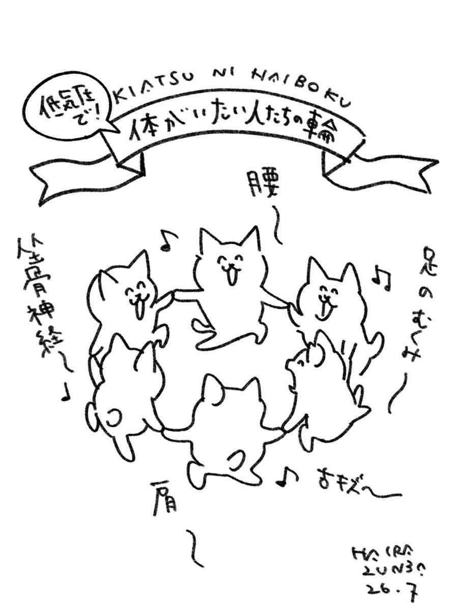 HairazunbaY's tweet photo. おーおーお🌟
さ、輪になって踊ろ🌟
らんらんらんらーらー🌟
腰が痛いかーらー🌟 https://t.co/vntrNivS9z