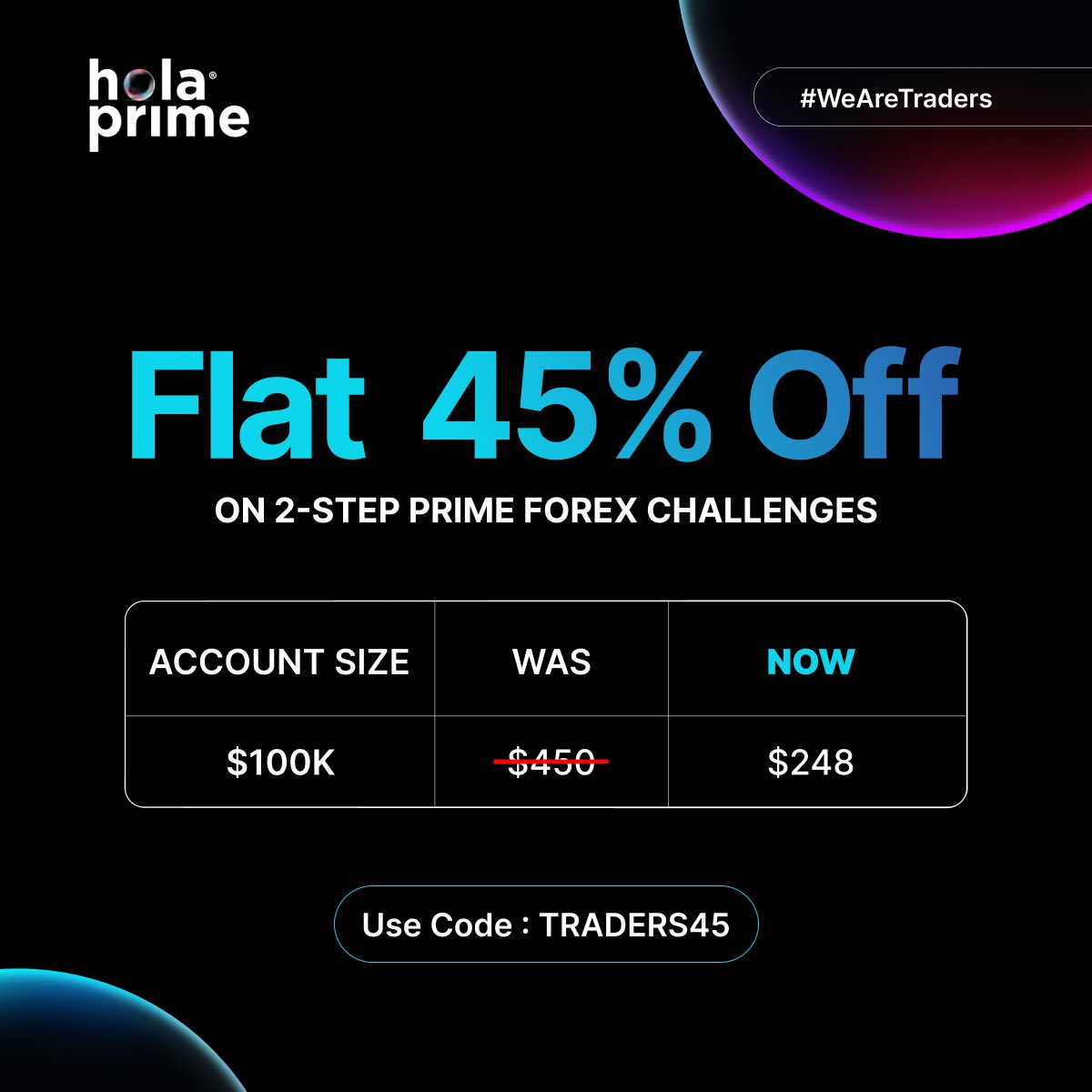 Jalo_Trader's tweet photo. Start bigger. Pay less. 
Choose your challenge and claim your discount:

🔥 Flat 35% OFF
• Futures Challenges ($25K - $150K) → Use code TRADERS35

💥 Flat 40% OFF
• 1-Step Prime Forex Challenges ($5K - $50K) → 

Use code TRADERS40 https://t.co/q8UOju0Jfk