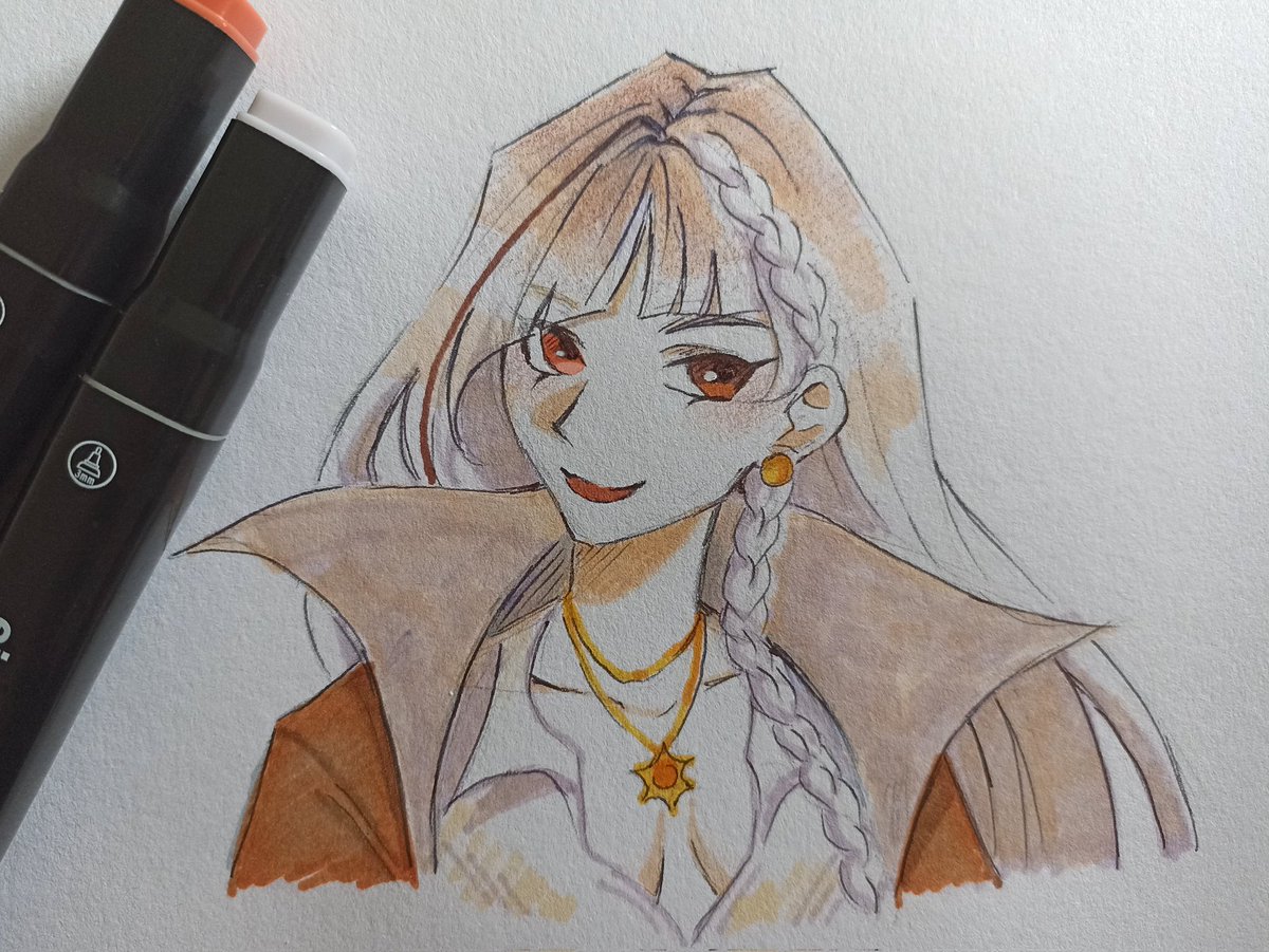 tetztt_alt's tweet photo. Practice makes perfect I guess.. 
Testing my new markers. The first guy is random, and the second one is my #OC Akari. https://t.co/pp4fpm2gfF