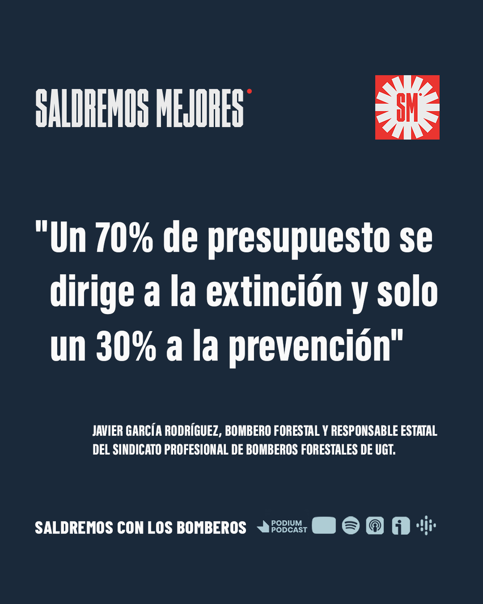 SaldremosMejor's tweet photo. Mejorcitas, esta semana vamos a analizar por qué España arde cada verano.

Hablamos de la crisis climática, del abandono de nuestros montes y de unas políticas de prevención que llegan tarde o no llegan.

📲SALDREMOS CON LOS BOMBEROS FORESTALES: https://t.co/3PjBn9WWnE https://t.co/FvSrtQbIVL