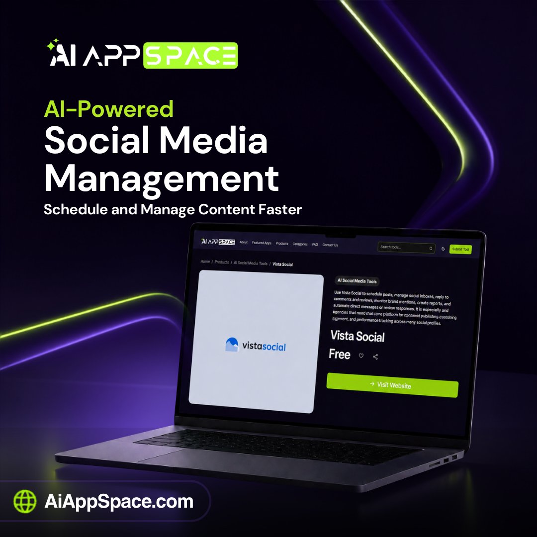 aiappspace21's tweet photo. Vista Social AI-Powered Social Media Management Platform
Explore Now at https://t.co/mQkIOm3QC0
#aiappspace #vistasocial #socialmediamanagement #socialmediatools #aisocialmedia #contentmanagement #postscheduling #digitalmarketing #ViralPhoto #fypシ゚viralシfypシ゚ https://t.co/sMupXHo6Ng