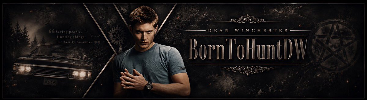 BornToHuntDW's tweet photo. Supernatural | Roleplay Account 

Roleplay Account Of Dean Winchester

Part Of: @PenDropRPG 

Roleplay: Adult writer who loves to write. This is a RP 21+ account and No Minors. Selective Replies. Possible Triggers Ahead. https://t.co/eW8r9yJEMw