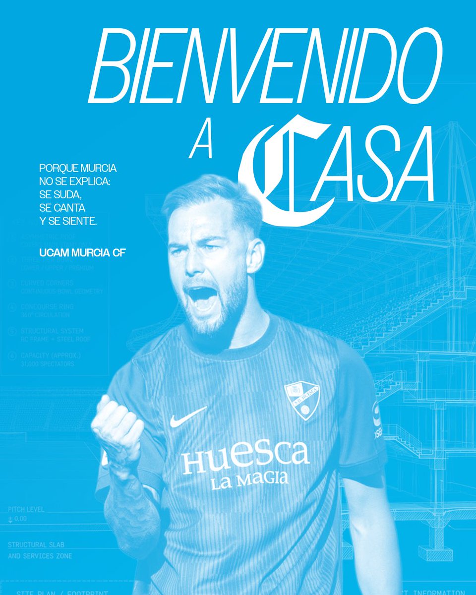 UCAMMurciaCF's tweet photo. ✍️🏻 𝐎𝐅𝐈𝐂𝐈𝐀𝐋 | José Ángel Carrillo, nuevo delantero del UCAM Murcia CF.

El futbolista murciano llega tras disputar más de 180 partidos en el fútbol profesional y superar la treintena de goles en Segunda División.

📰 https://t.co/UtPC1ju6zP

#BienvenidoCarrillo | 2026/27 https://t.co/ct1oMnSLnW