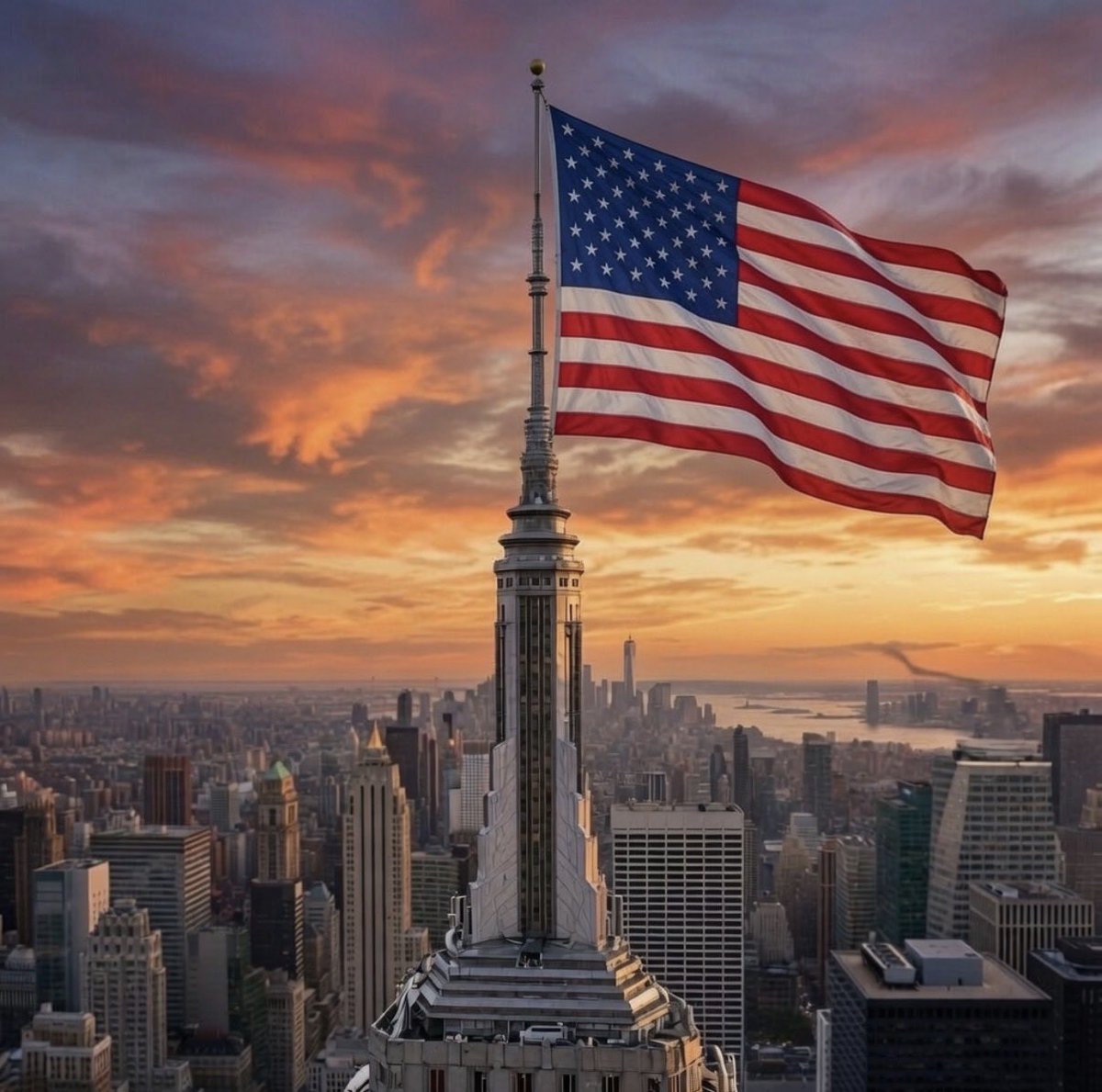 RepTWeaver's tweet photo. Only one flag should fly over the Empire State Building this week #Freedom #Liberty #America https://t.co/aoA3XkOjdv