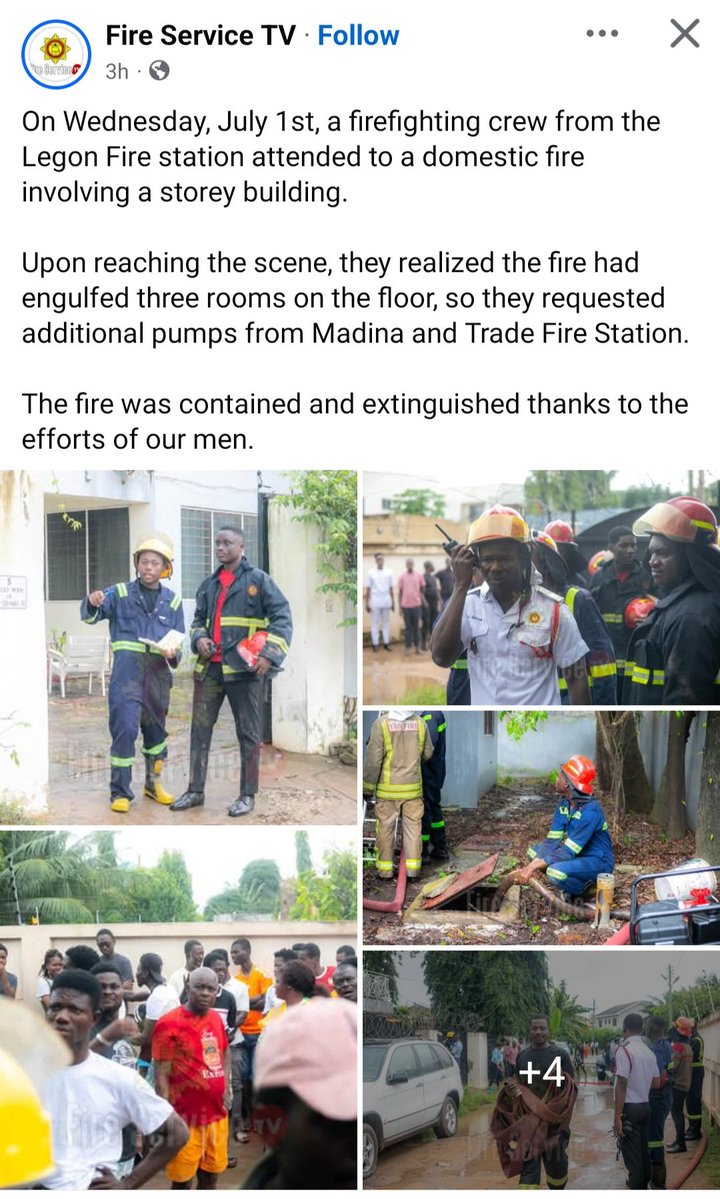 __fadden's tweet photo. Firefighters don't seek recognition—we seek to save lives. But appreciation for the risks we take and the sacrifices we make shouldn't be too much to ask. Salute the men and women of the Ghana National Fire Service. 🚒🇬🇭 #SupportGNFS https://t.co/B1txteGgZm