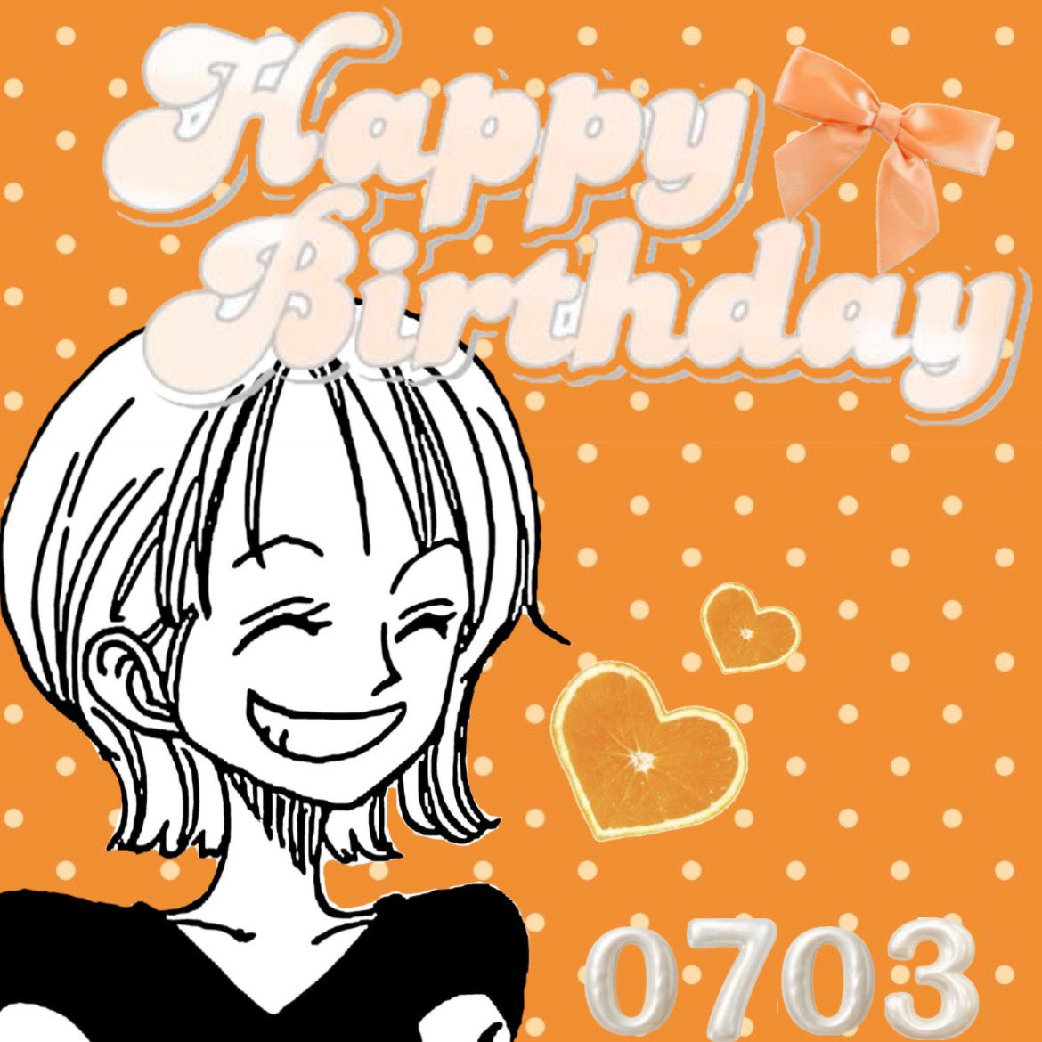 rapiyo8's tweet photo. ニコニコ笑顔が大好きだよ♡
ナミさん
お誕生日おめでとう🎂🍊 https://t.co/7tiM3o8U4a