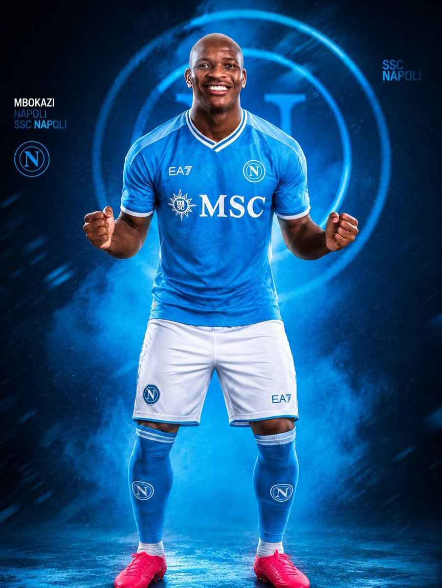 zola_hashatsi's tweet photo. 🚨🚨🚨 𝗕𝗥𝗘𝗔𝗞𝗜𝗡𝗚 𝗡𝗘𝗪𝗦: 𝗛𝗘𝗥𝗘 𝗪𝗘 𝗚𝗢! 🇮🇹🔵💥

✍️🇿🇦 Mbekezeli Mbokazi has officially signed his Napoli contract after completing all the paperwork yesterday! ✅📝💙

🤝 The deal is DONE! Mbokazi is now set to begin an exciting new journey with the Serie A giants as https://t.co/aMS4vEDK5k