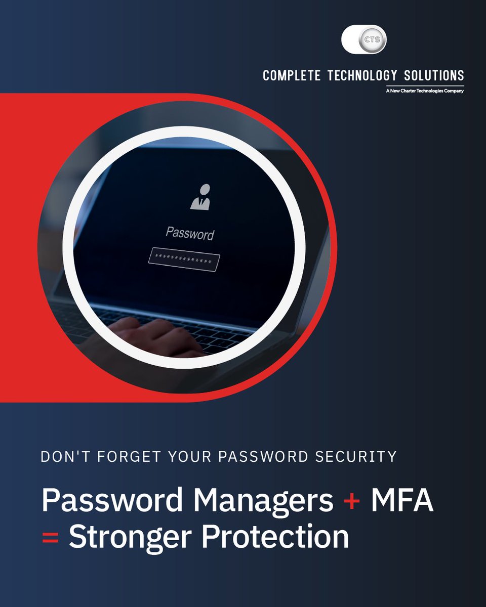 ctscomplete's tweet photo. It's National I Forgot Day.

Forgotten passwords are frustrating. Reused passwords are risky.

A password manager and MFA can help protect your business from one of the most common attacks.

Strong security starts with the basics.

https://t.co/Xq7yxjbYXC https://t.co/SUtcOiifgc
