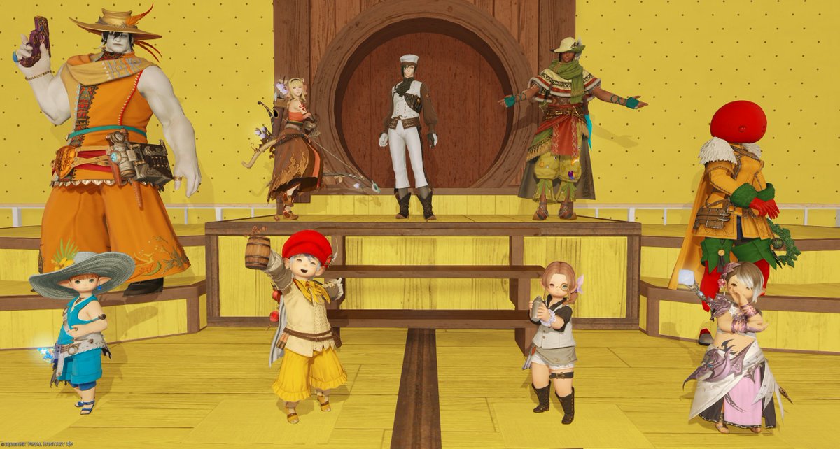 FF_Lunetta's tweet photo. 本日は #あそぼFF14 にお越しくださりありがとうございました～！
本日のテーマは「ゲーム」！色んなゲームのキャラクターになりきる方や、ゲーム機そのものになるドルチェも…！？🎮 https://t.co/n4OZbNTSKb