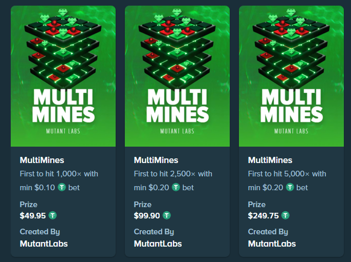 mutantlabsgg's tweet photo. NEW Challenges for MultiMines! 🔥🔥🔥

Be the first to hit 1,000x, 2,500x or 5,000x to win up to $250!

Tipping some of you that RT + drop stake IDs 👇 https://t.co/UoVLTAqaum