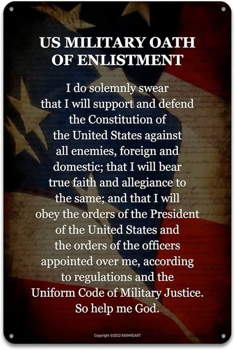 WDemocrat51476's tweet photo. @Osint613 Dishonorable Discharge!

Maj. Jason Watson must Serve the Sitting President elected by the Entire Country

He can't pick and choose who he serves.  We the people chose President Trump https://t.co/4LvxMrHbAi