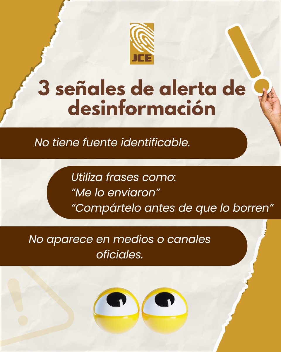 juntacentral's tweet photo. Cada vez que verificas una información, ayudas a frenar la desinformación.

¿Conoces a alguien que siempre comparte noticias sin verificar? Compártele este mensaje.

#NoDesinformesRD
#JuntaCentralElectoral https://t.co/vjp5gBZxzP