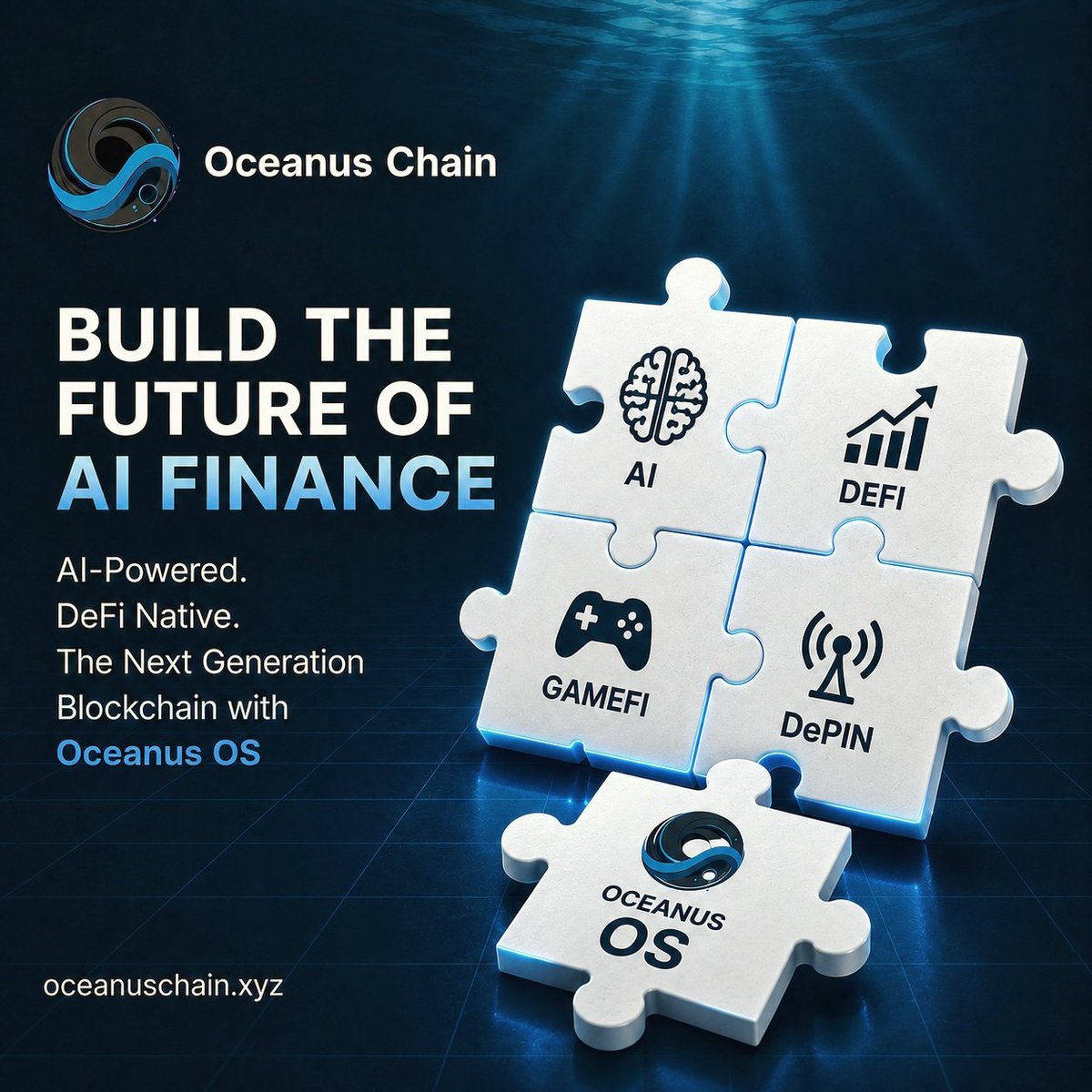 OCEANUSCHAIN's tweet photo. 🧩 Every piece matters.

Oceanus Chain is building an ecosystem where AI, DeFi, GameFi, and DePIN work together through Oceanus OS.

One operating system. One intelligent blockchain. Endless possibilities.

Join the next generation of decentralized innovation.

#OceanusChain  #AI #DeFi $ETH