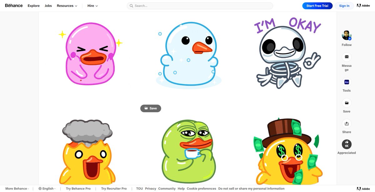 egorzhguncoin's tweet photo. Egor Zhgun: The Genius Who Turned a Simple Duck into Telegram's Emotional Language

Most sticker packs are used for a while and eventually forgotten.

Utya followed a completely different path.

Created by Egor Zhgun for Telegram's highly competitive Animated Stickers Contest, Utya wasn't designed to be flashy, complex, or overloaded with detail. It was built around a simple but powerful design philosophy: communicate deep human emotion using the absolute minimum amount of visual information.

As showcased in his Official Behance Portfolio, the entire pack is a masterclass in restraint.

No complex anatomy.
No elaborate facial expressions.
No unnecessary decorative details.
Just clean vector lines, flawless frame timing, and expressive body language.

That is exactly what made it extraordinary.

A subtle tilt of the head could express devastating disappointment.

A perfectly timed pause between movements could communicate absolute disbelief.

A slumped posture could say more about burnout than an entire paragraph of typed text.

This wasn't simply character design.

It was a new way of communicating emotion.

Over time, Utya evolved far beyond a successful contest submission.

It became a core part of Telegram's visual culture.

Developers used it to react to broken code.

Builders shared it across their communities.

Crypto circles embraced it as an emotional narrative tool.

People from completely different countries, backgrounds, and languages understood exactly what Utya meant without needing a single word of translation.

That level of universal adoption is one of the hardest milestones a designer can achieve.

He didn't just create a popular character.

He built a shared language.

Utya's success also reflects Telegram's broader philosophy.

Pavel Durov has repeatedly described stickers as far more than simple chat features. They are a form of creative expression, digital intellectual property, and community-driven culture. As Telegram expanded its creator economy and introduced sticker tokenization, the platform reinforced the idea that great sticker design is more than content, it can become a lasting digital asset.

In many ways, that evolution validates what Egor Zhgun achieved years earlier: creating characters that people didn't simply use, but genuinely adopted.

Years later, independent internet communities and projects across the GRAM ecosystem continue creating artwork, digital collectibles, and community-driven initiatives inspired by Utya. Not because a corporate marketing team instructed them to, but because the character naturally became part of Telegram's cultural identity.

That says far more about Egor Zhgun's genius than it does about the duck itself.

Great artists create beautiful work.

Great designers create systems people keep using.

The rarest creators build characters that communities choose to preserve, reinterpret, and carry forward as part of their own digital identity.

That is exactly what Egor @zhgun accomplished with Utya.

Official Behance Portfolio: https://t.co/ENTBL4Eu21