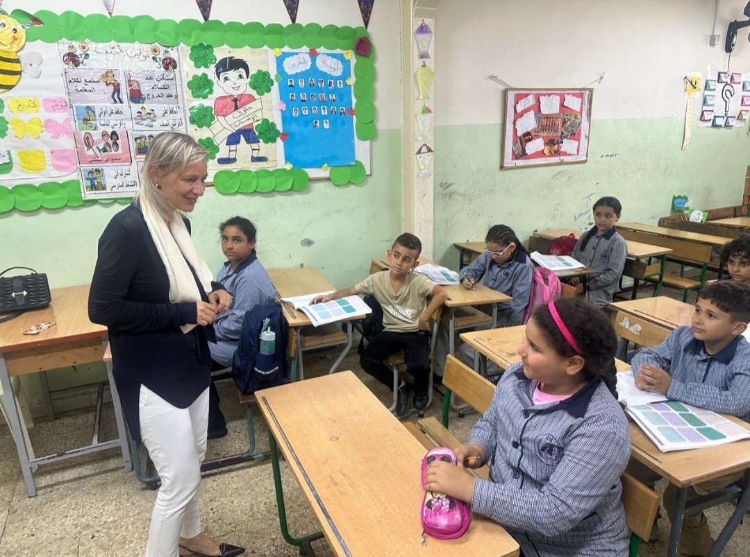 DUALEBField's tweet photo. .@UNRWA has successfully concluded the 2025/26 school year in Lebanon. Final exams were completed across all schools, with strong participation despite challenges. Average participation was 97% for in person classes and 89% where education was moved to online due to the conflict. https://t.co/SdjFw0Ko1N