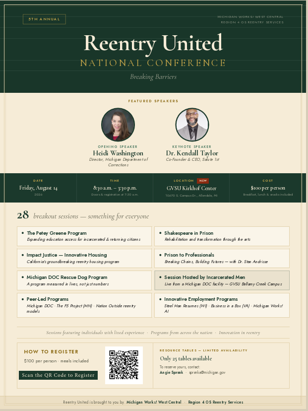 prison2pro's tweet photo. The future of reentry is being built by people who refuse to accept barriers as permanent. Join the conversation at the 5th Annual Reentry United Conference. Register today: https://t.co/6ubqN3XR4s #ReentryUnited #ReentryMatters #SecondChances https://t.co/HNwE0Z6LCq