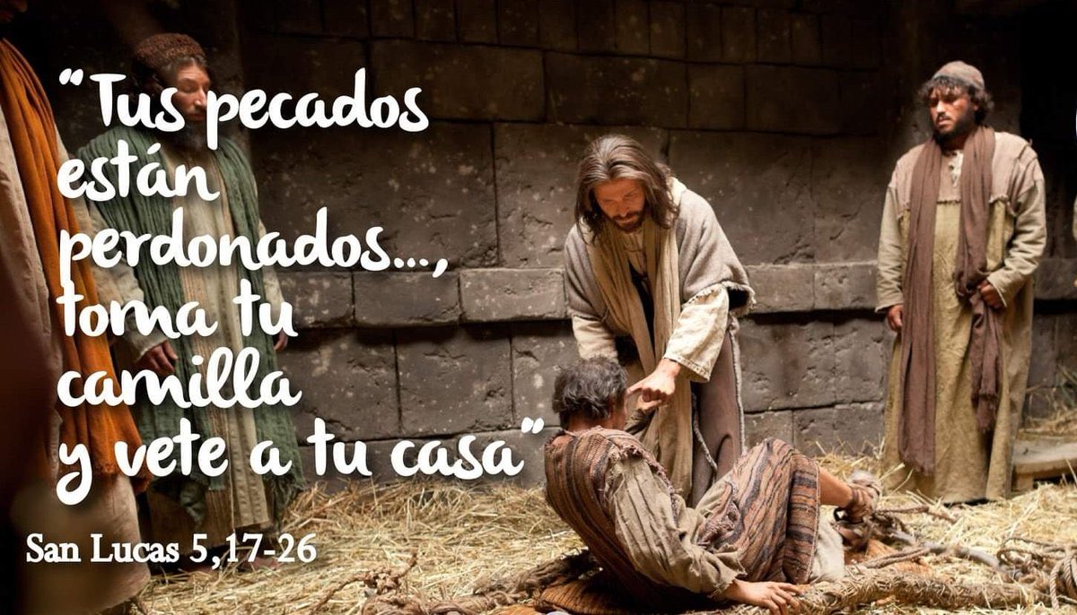 InfoCatolicoGt's tweet photo. #TiempoOrdinario
«…para que sepáis que el Hijo del hombre tiene en la tierra poder de perdonar pecados —dice entonces al paralítico—: ‘Levántate, toma tu camilla y vete a tu casa’» #EvangelioDelDía #Jueves #Levantate https://t.co/JfCiWiElkg