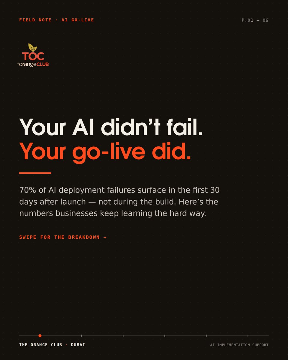 theorangeclubx's tweet photo. The biggest AI implementation challenge isn't the model always. Sometimes, it's getting people to actually use it.

Most failed deployments are adoption problems disguised as technology problems.

https://t.co/8aNzu2BRAH

#AIImplementation #DigitalTransformation #AIinDubai https://t.co/KZW5Jr43cP
