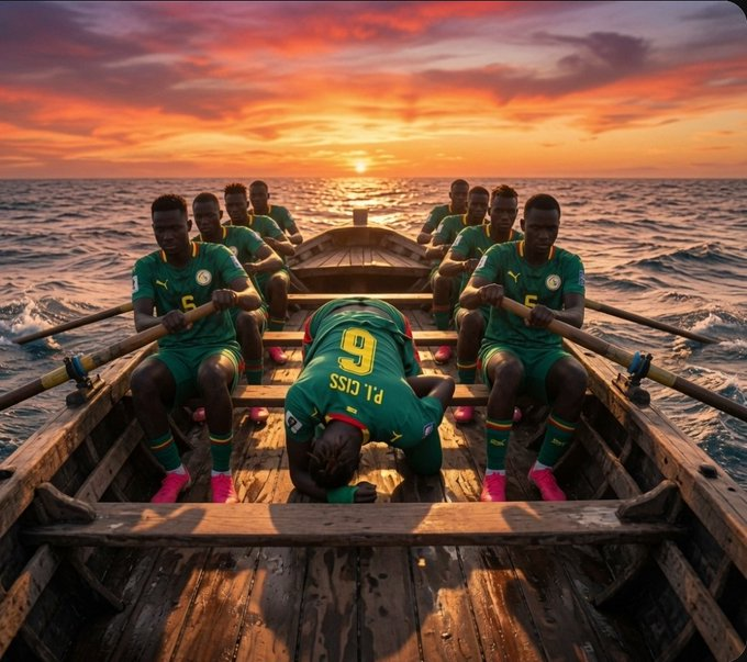 tsuga_gen2's tweet photo. @RMCsport la légende raconte qu'il joueur sénégalais est resté comme ça avec la ballon après la fin de match 😂😂😂😂😂 https://t.co/wgtQ7yQP6g
