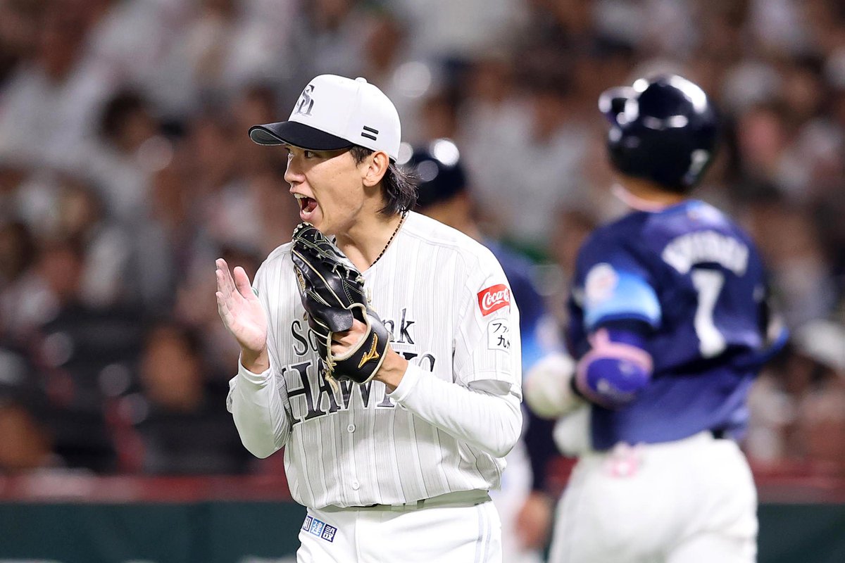 takafullc2's tweet photo. たかほーーーーー！！！！

大津亮介投手が7回1失点でキャリアハイの8勝目をマーク！！！

正木智也選手の逆転2点打が決勝点となりました！！！

栗原陵矢選手は23号ソロ！！

選手会長が3試合連発です！！！

同一カード3連勝です！！！！！

#sbhawks #鷹フル https://t.co/7xaMYWQrj7