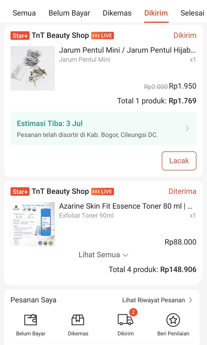 bhoomisky's tweet photo. Kaget bngt pas buka shoppe kok pesanan saya 2, pas dicek ternyata ni jarum pentul ketinggalan kayaknya ga kemasukin lalu dikirim terpisah, yaallah apa kata abang kurirnya nanti jarum pentul doang😭 https://t.co/eUrNfn8zUY