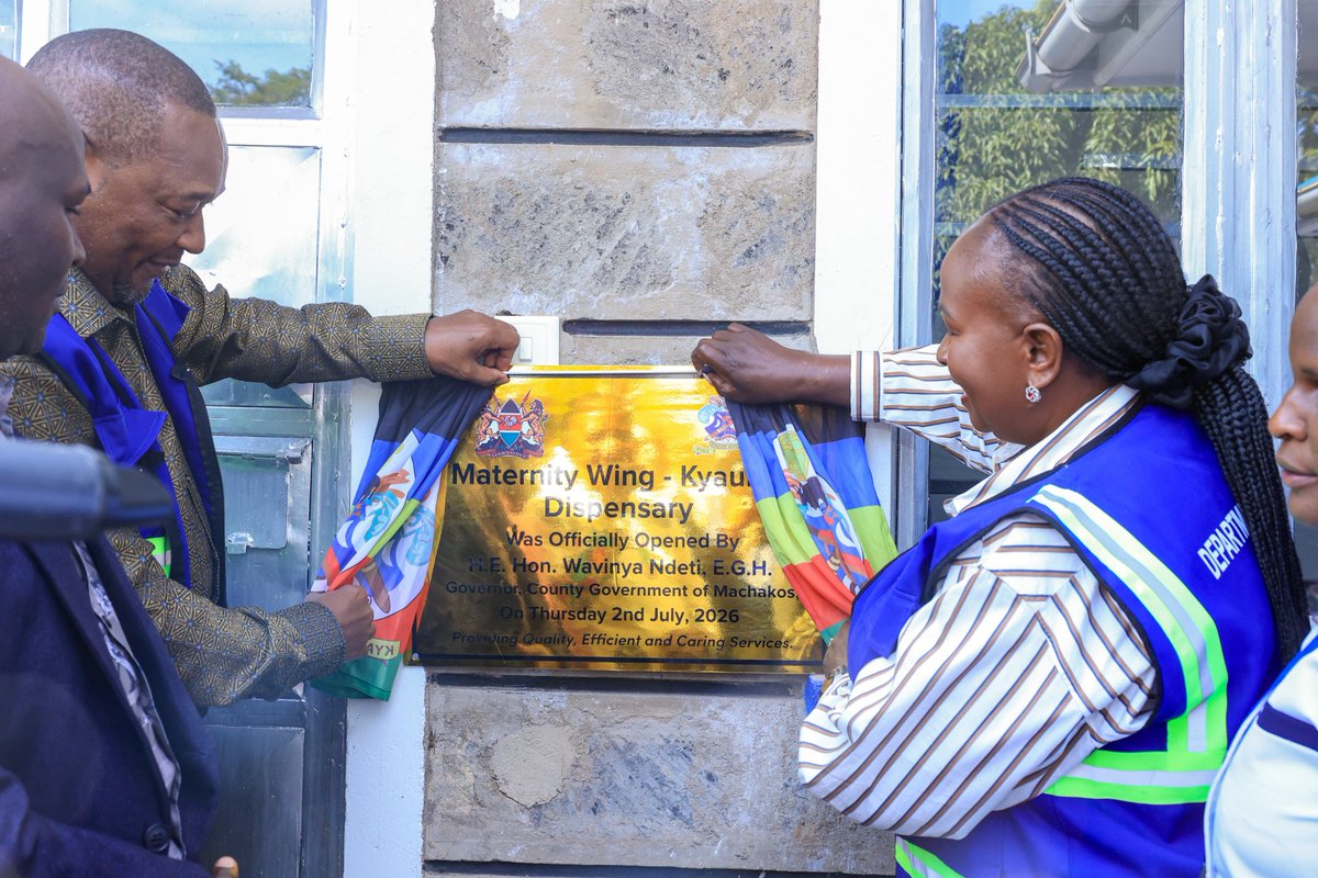 Wavinya_Ndeti's tweet photo. The official opening of the Kyaume Dispensary Maternity Wing marks another milestone in expanding access to quality maternal and child healthcare services.

The new maternity wing will serve a catchment population of over 5,200 residents, benefiting an estimated 600 women from Sengani, Katine, Makuie, Mangauni and Manza villages.

With an average of 20 deliveries every month, the facility will enhance access to skilled maternity care, ensuring expectant mothers receive safe and timely services closer to home.

This investment reflects our commitment to strengthening Primary Health Care as we advance Universal Health Coverage for Mwananchi.