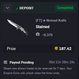 Cryptofxck's tweet photo. Day 2 of waiting for @blknoiz06 to see that I sold my first CS2 knife just to top blast $ANSEM.

Fully sent it into The Black Bull. We are holding this conviction play all the way to a 1B+ market cap 🐂💨

Check the proof 👇 https://t.co/5RqEvcZnKJ