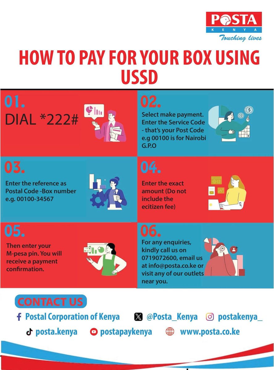 Posta_Kenya's tweet photo. Expired Private Letter Box subscription? Wondering how to go about the renewal process? This guideπππ is for you.
For further guidance, kindly call us on 0719072600.
#PLB'srenewal https://t.co/whhiZ1Rlwx