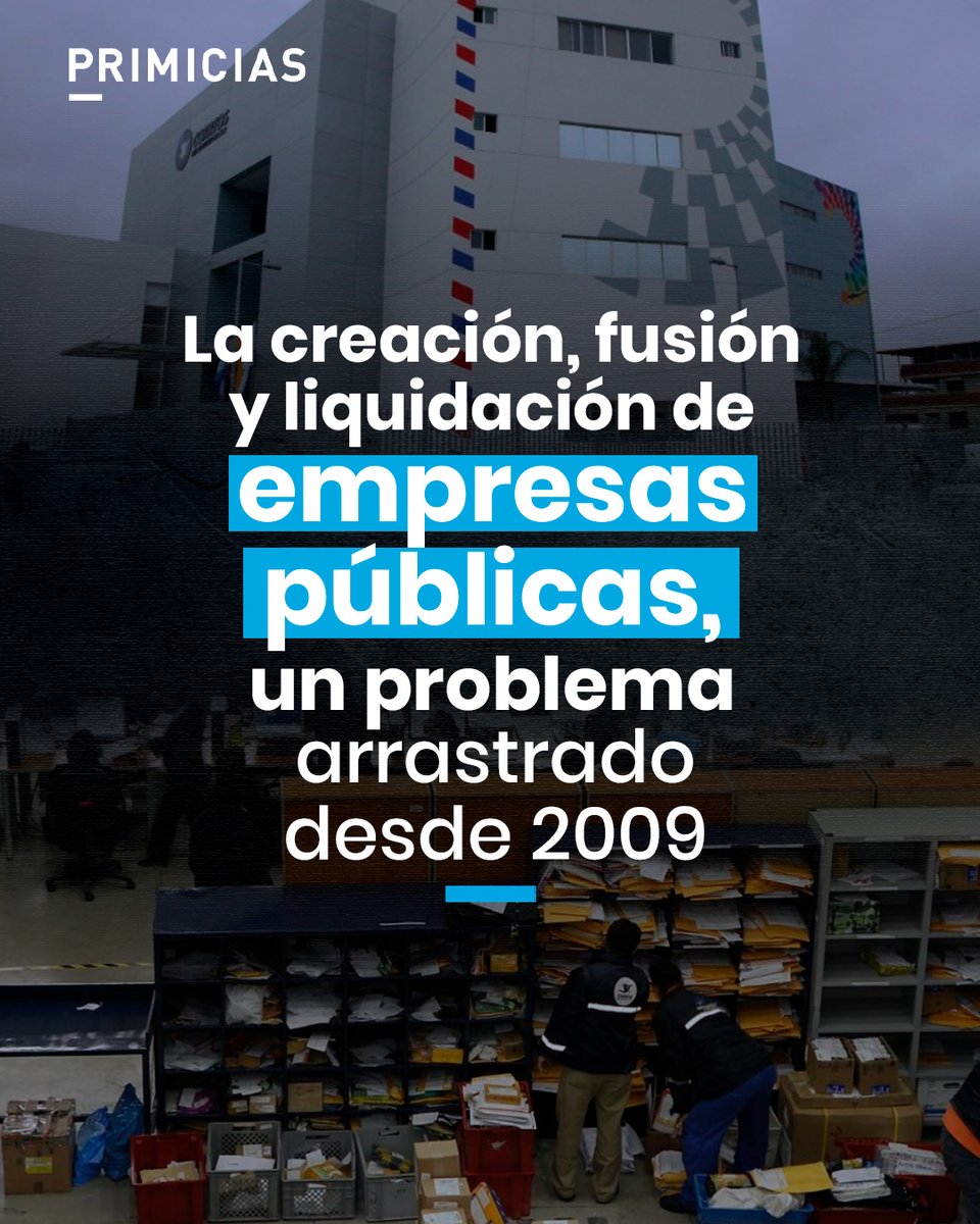 Primicias's tweet photo. Tras el cambio de Constitución, en Ecuador han existido 38 empresas públicas, de las que ahora quedan 11; la última la creó el presidente Daniel Noboa para Abastecimiento y Logística de Salud. https://t.co/gkoeCJQIty https://t.co/19fJQinuIx