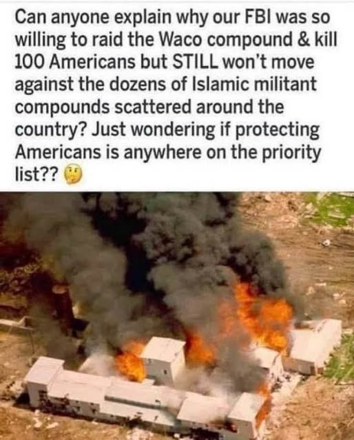 HEyes1904's tweet photo. Good point. #Islam #Muslims #Waco #TerrorGroups https://t.co/PhaEAaa9Ok