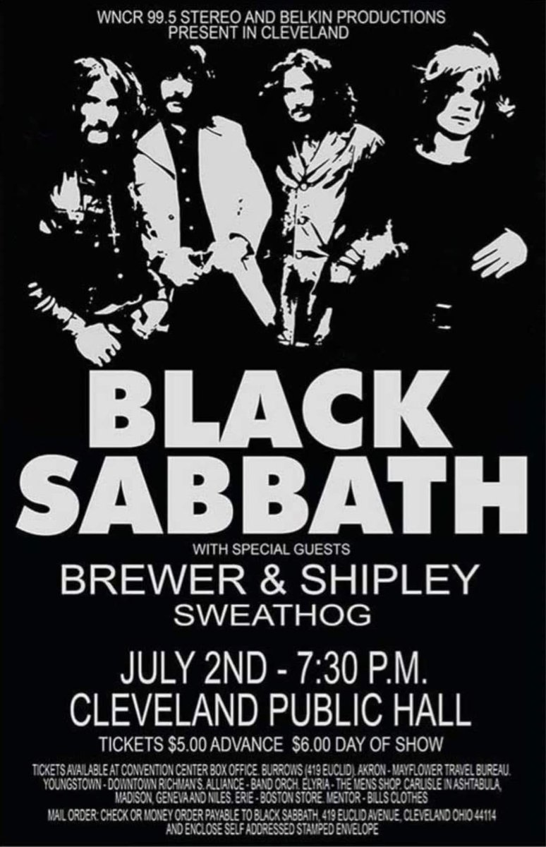 BlackSabbath's tweet photo. July 2, 1971
Cleveland Public Hall
Cleveland, Ohio https://t.co/Xu98n75F2u
