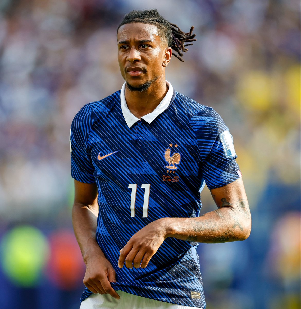 TouchmineX's tweet photo. 🚨 | Michael Olise is two assists away from breaking Dusan Tadic's record of 37 ASSISTS in a single season. 🇫🇷🎯

He has already beaten Messi's 34 tally in a single season tally by providing 36 assists this season, including 5 in the World Cup. 🥇 https://t.co/uFPML7nwAB