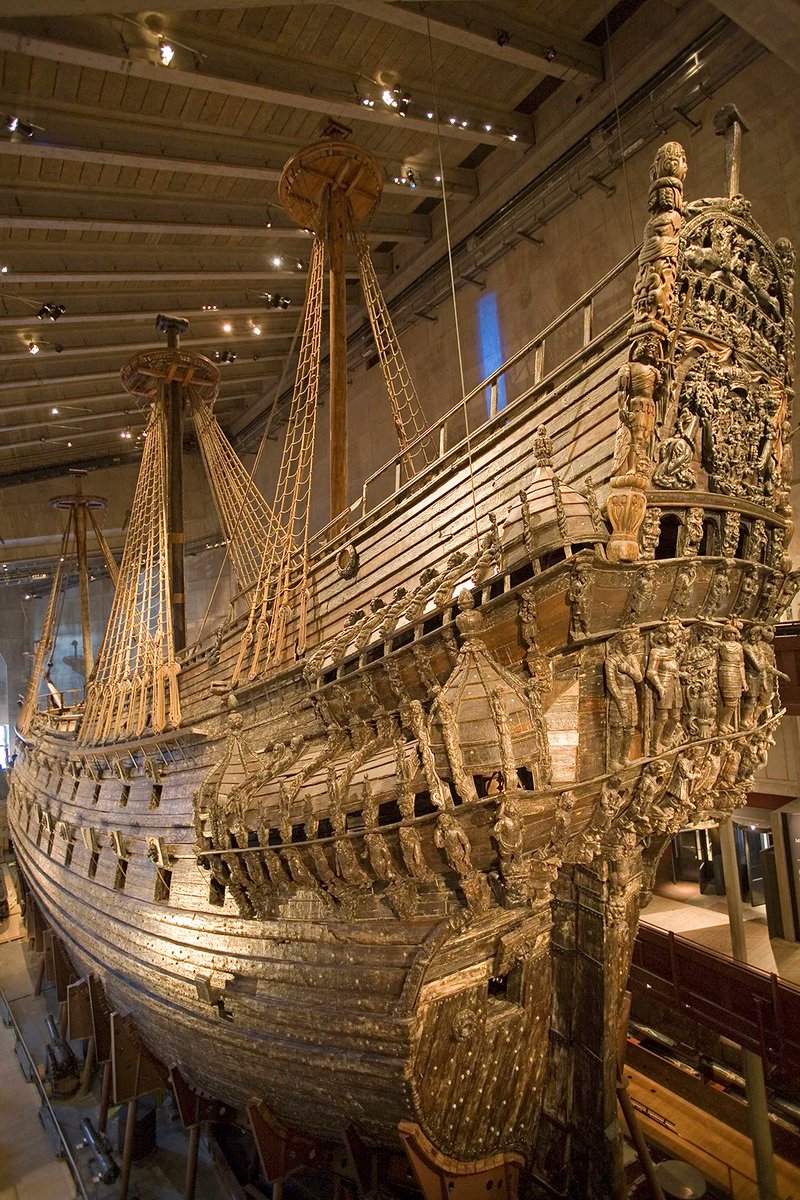 Fascinate_Hist's tweet photo. This is the world's best preserved 17th-century ship.     

The Swedish warship, Vasa sank minutes into its maiden voyage in 1628 and remained intact for over 300 years until it was recovered from the seafloor.
