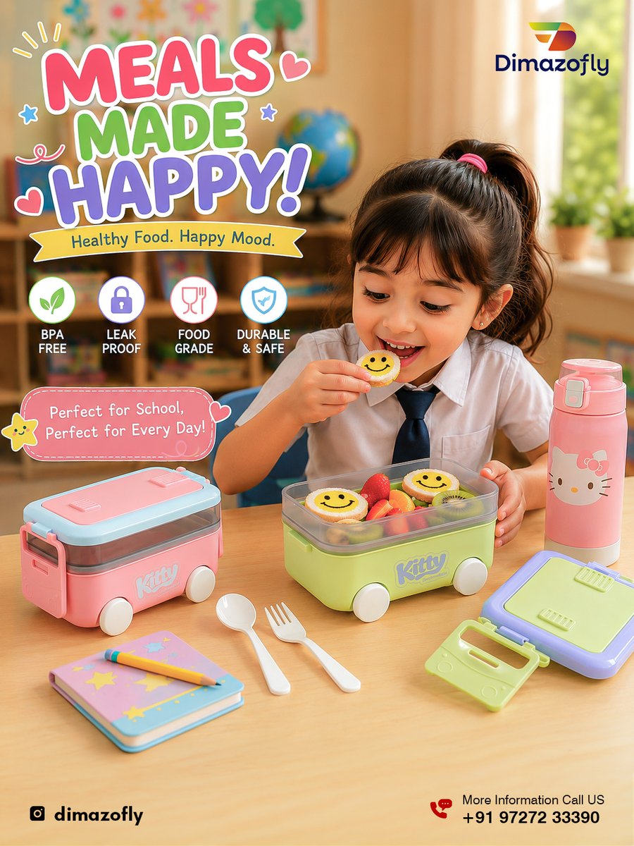 kitchenwareDim's tweet photo. 🍱✨ Every lunch tells a story of love, care, and happiness! 💖                       
#LunchBox #KidsLunchBox #SchoolLunch #LunchTime #HealthyKids #HappyLunch #KidsEssentials#BackToSchool#LunchGoals
#FIIBuying#HBDayMadanJi#RavindraDada_Varshapurti#pradeshadyakshravidada#NewShape https://t.co/GGhuH5WrIF
