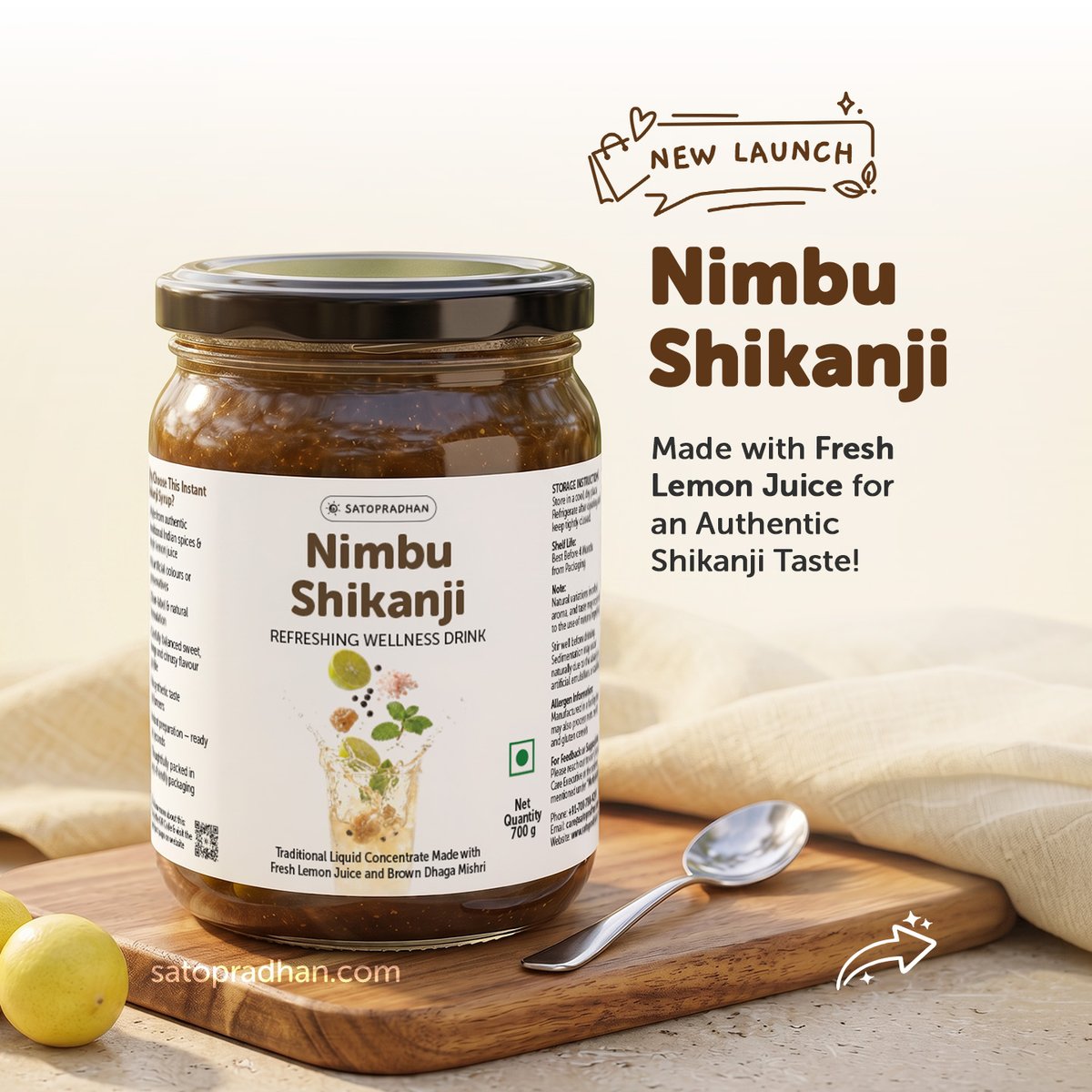 SatopradhanV's tweet photo. 🍋 Shikanji should taste like real lemons, not citric acid!

Skip the artificial mixes. Our Organic Nimbu Shikanji is made with fresh lemon juice and naturally sweetened with brown dhaga mishri for that authentic homemade taste. ✨

🛒 Order now: https://t.co/k4eQRRKgmj https://t.co/p99DWAuTCQ
