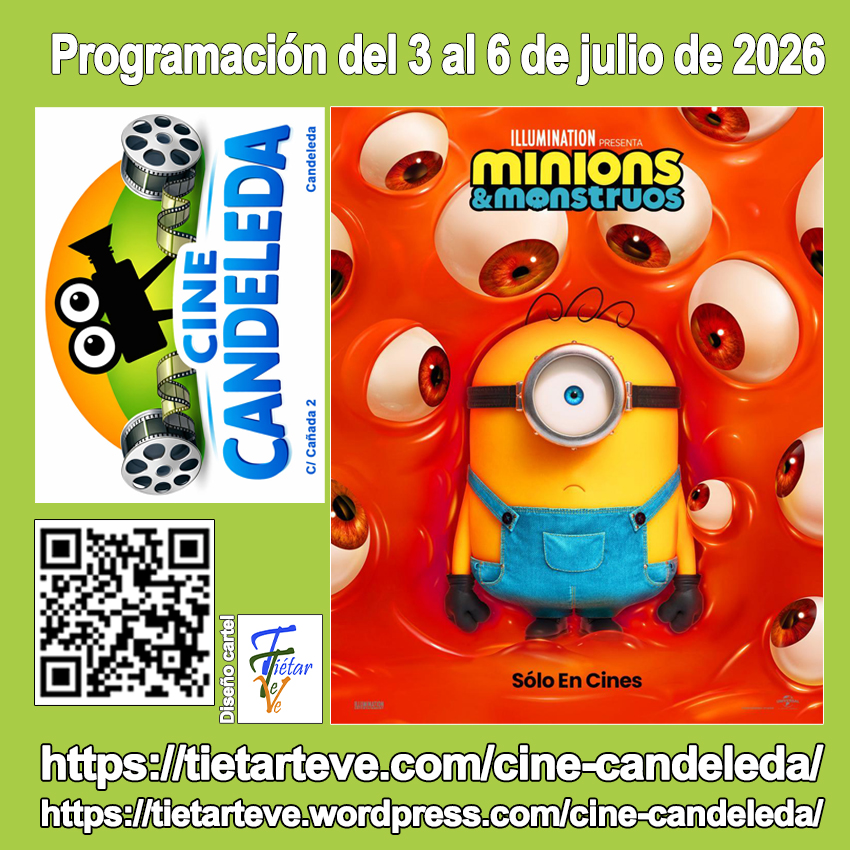 CineCandeleda's tweet photo. “Minions &amp; Monsters” del viernes 3 al lunes 8 de julio de 2026 en el 𝐂𝐢𝐧𝐞 𝐂𝐚𝐧𝐝𝐞𝐥𝐞𝐝𝐚 𝐝𝐞 #𝐂𝐚𝐧𝐝𝐞𝐥𝐞𝐝𝐚.
Horarios en https://t.co/42ux2eoyOe  y en https://t.co/5g5NllfdfL https://t.co/EGSy2aYEGq