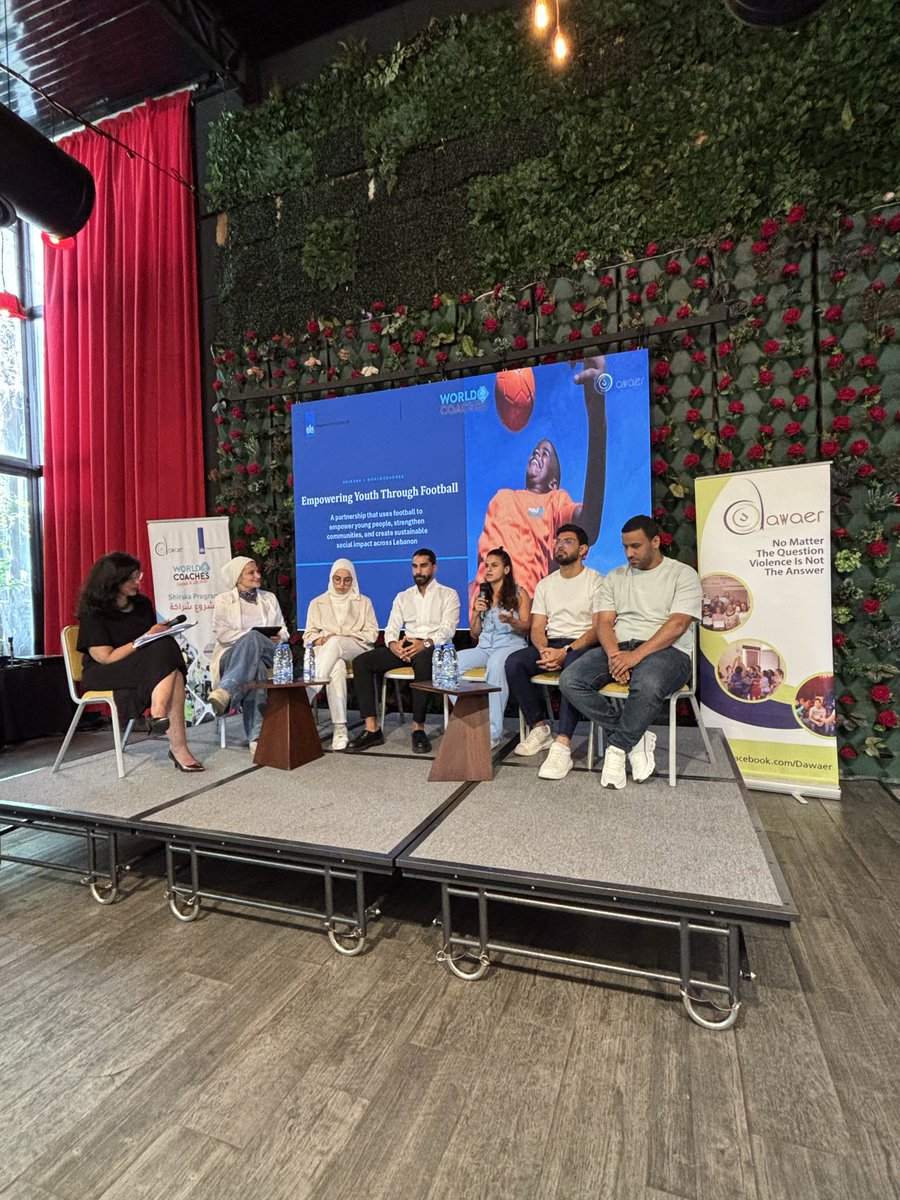 frank_mollen's tweet photo. Finale of #WorldCoaches phase II cooperation between NL Football Association @KNVB and wonderful @DawaerNGO - teaching coaches how to use football to bring communities together and help them acquire 'life skills'. These young coaches are so inspiring. As are many Lebanese NGOs 👏 https://t.co/XR0RDZ1HPI
