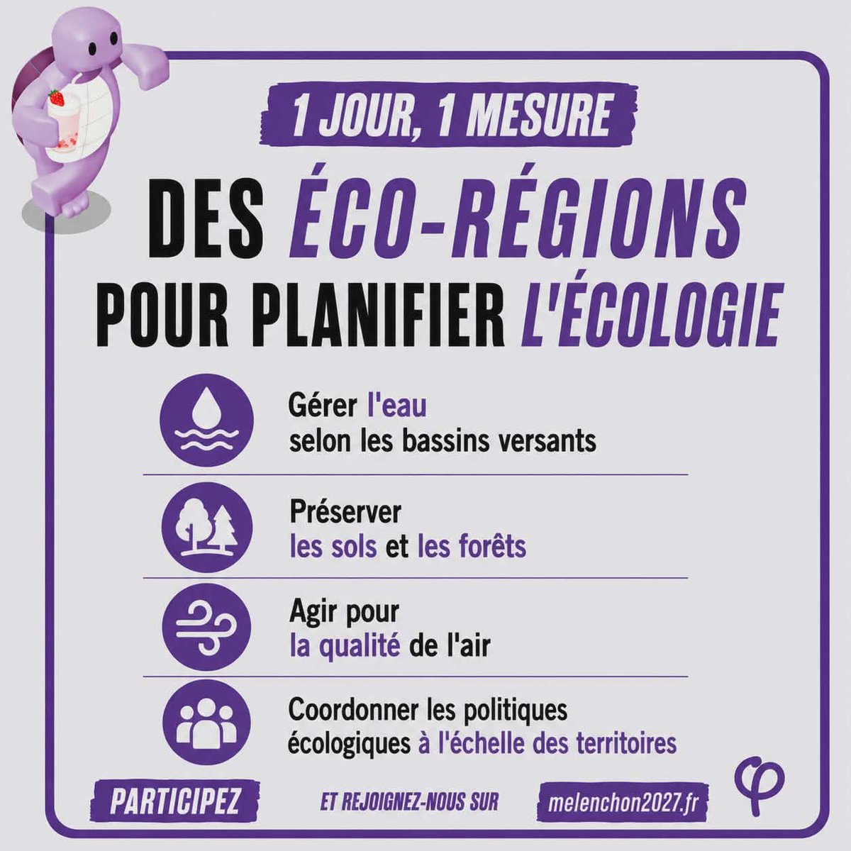 RoureLaurie's tweet photo. 🐢Un Jour Une Mesure du programme #LFI🐢 

#Melenchon2027 #UnJourUneMesure 
#EcoRegion #FollowBackInsoumis #AEC https://t.co/DRHwNR58WX