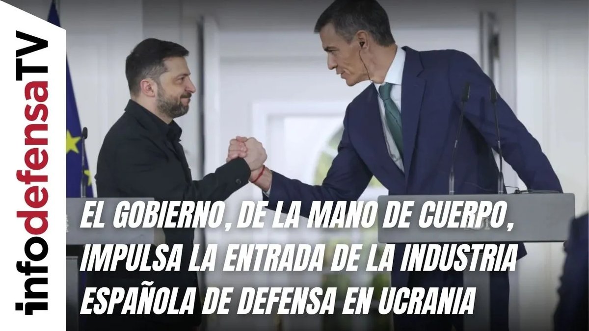 Infodefensa's tweet photo. 🔴#InfodefensaTV | 📹 El #Gobierno, de la mano de Cuerpo, impulsa la entrada de la #industria española de #defensa en #Ucrania ▶️ https://t.co/SG3Y0W8Uqg 🛡️ https://t.co/kPG0UKygs9
