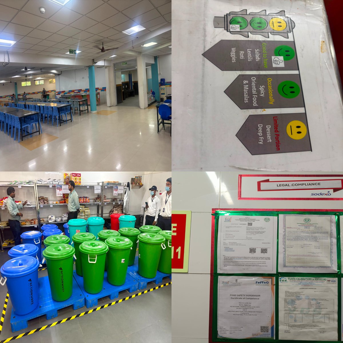 CMC_Offcl's tweet photo. 🍽️ Food Safety Inspection Drive | Oakridge International Schools

📅 02.07.2026

As part of routine food safety inspections across Cyberabad, CMC Food Safety teams inspected Oakridge International School kitchens at Bowrampet (Bachupally) and Khajaguda.

✅ Good Practices
• Food handlers using hairnets, caps, and protective gear
• Medical fitness, pest control, food & water testing records maintained
• FOSTAC supervisors present
• Proper labelling, pallet storage, and FIFO practices followed
• Monthly external food testing conducted
• Nutrition information displayed for students and allergen-specific food stored separately

Key Observations
• Wet floor and food accumulation in the washing area (Bowrampet)
• Water dispensers required replacement
• Dust observed in one corner of the cooking area
• Eggs required more effective cleaning before use
• No hot water provision for cleaning large utensils (Khajaguda)

🛠️ Action Taken
• Corrective measures instructed to address the identified observations.

📋 Hygiene Assessment
🏆 Bowrampet: 102/108 Marks (95%)
🏆 Khajaguda: 99/108 Marks (92%)

Safe Food. Better Hygiene. Healthier Cyberabad. 

#FoodSafety #FoodInspection #SafeFood #FoodSafetyFirst #TeamCMC #Cyberabad

@jayesh_ranjan @TelanganaCS @TelanganaCMO @IPRTelangana @MC_Cyberabad @HiHyderabad @ZC_SLP @ZC_Kukatpally1 @zcquthbullapur @GummallaSrijana