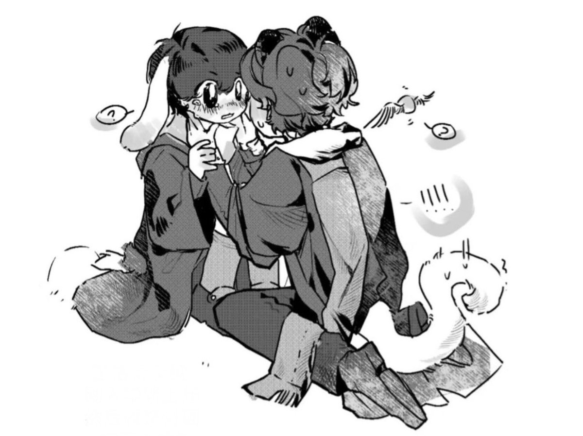 xpyyygic's tweet photo. 霍格沃茨pa
第一次上场就被打到脑袋的一年级🦁🐰，和不小心打到对方正疯狂关心的三年级🦡🐯
#btsfanart #taekook https://t.co/3MA7jTOK9S
