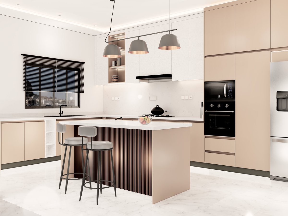 AdStepDesign's tweet photo. One of my recent kitchen design projects β¨
Designed to balance functionality, smart storage, and modern aesthetics.
Because great design isn't just about how a space looks.
It's about how it works.
#KitchenDesign #3DVisualization #SketchUp #InteriorDesign #AdStepDesign https://t.co/wUNaVMimhw