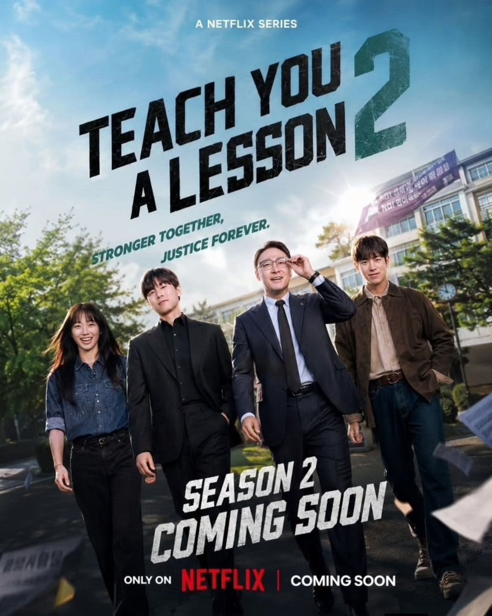 Kdramaniax's tweet photo. Teach You a Lesson is reportedly in early discussions for a second season following its successful June 2026 debut.

Director Hong Jong-chan has expressed interest in returning, saying there are still many compelling stories to explore within the school system. While nothing has been officially confirmed, the possibility of more episodes remains open if the drama’s strong momentum and audience support continue.