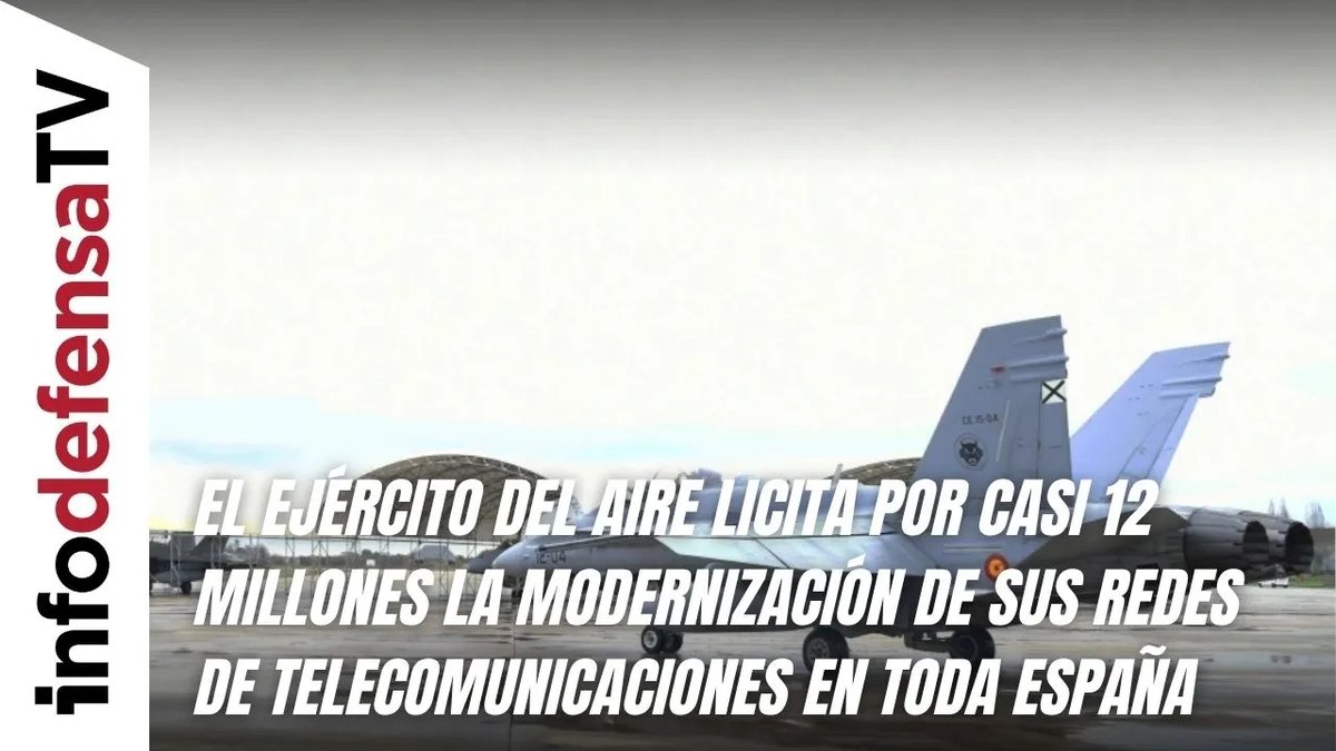 Infodefensa's tweet photo. 🔴#InfodefensaTV | 📹 El @EjercitoAire licita por casi 12 millones la modernización de sus redes de #telecomunicaciones ▶️ https://t.co/yxA9UQRDqf 🛡️ https://t.co/4KmoEtvAto