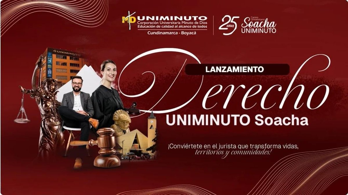 RecUNIMINUTOCB's tweet photo. La transformación de los territorios también se construye desde las aulas. 
Hoy Soacha recibe el programa de Derecho, una nueva oportunidad para formar profesionales que lideren con ética, justicia y compromiso social.
#Soacha #Derecho #UNIMINUTO https://t.co/k1TqQk9SEd