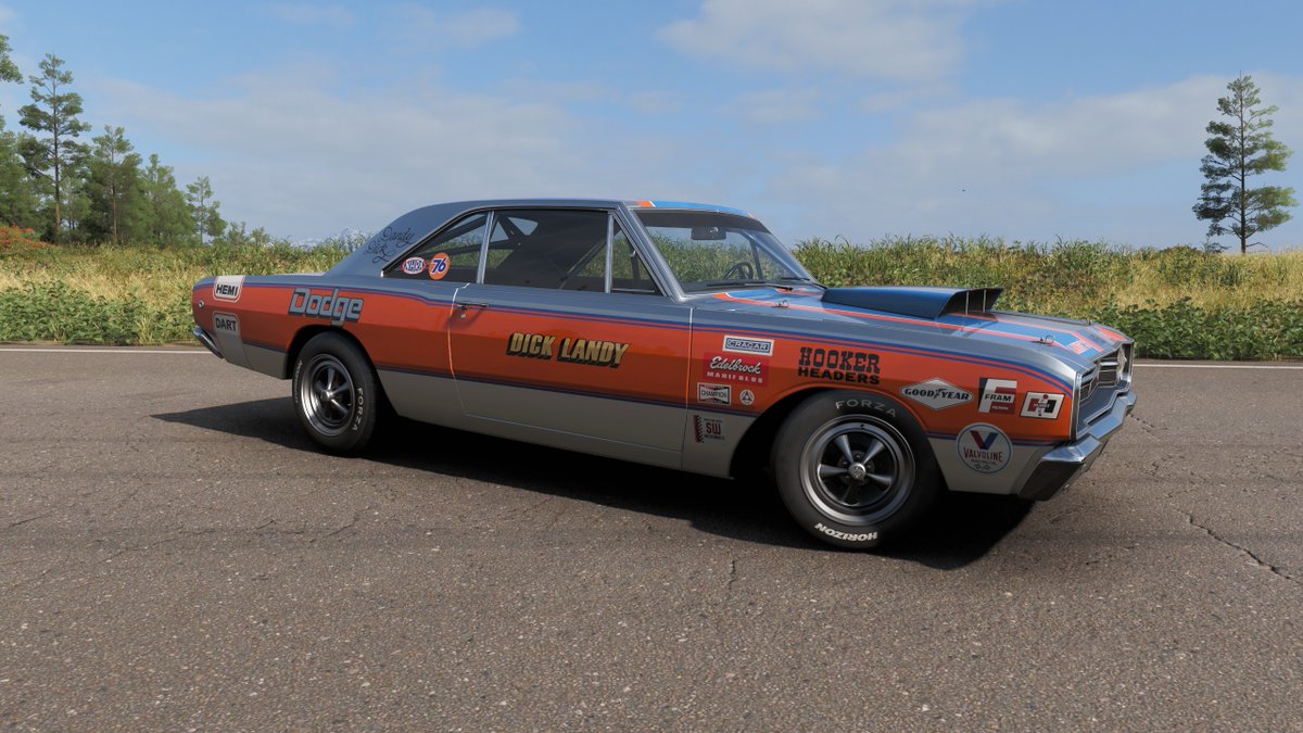 eaglez_rock's tweet photo. 1968 Dodge Dart - Dick Landy's Dodge (replica)
FH6 SC:178 854 304 #forzashare #forzahorizon #forza #forzahorizon6 #fh6 #forzapaintbooth #forzapaint #forzapainters #forzapainting #fh6livery #fh6liveries #fh6designs https://t.co/rcQb3lhGOx