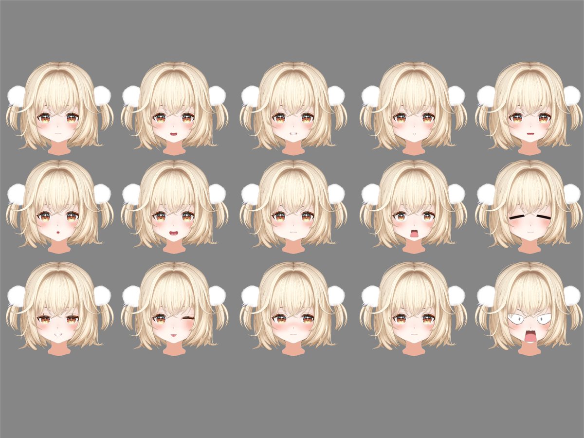 Mobchan_3D's tweet photo. 色々表情 https://t.co/Zu9O8xhyRx