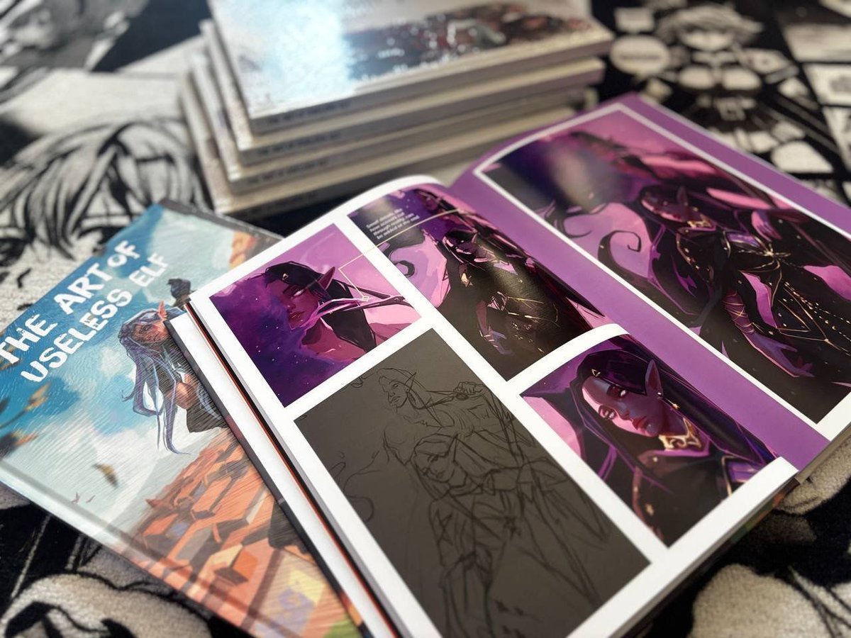 Useless_Elf's tweet photo. ☀️ The Summer Shop is open until early August! 💛

✨ My artbook is currently on sale! ✨

You’ll also find adorable charms, beautiful lamps, dice, and of course... lots and lots of posters!

https://t.co/lp200ept8h https://t.co/PwLGFlVlTF