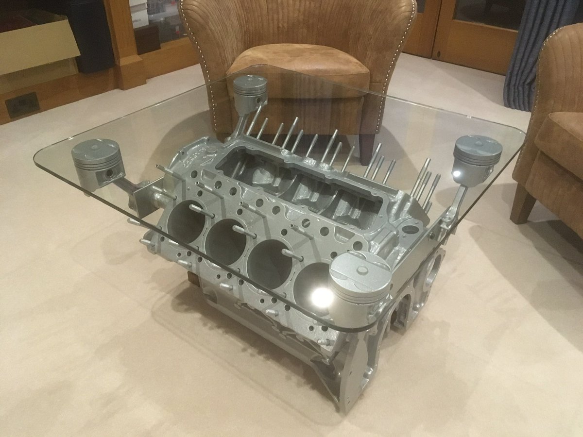 vee8design's tweet photo. If you’re going to have a V8 table…make it the best…a Rolls Royce 6.75l… Which are you choosing? 

I always carry a few of these blocks in stock, just waiting to be transformed into the ultimate V8 table for YOU! 😎 https://t.co/J7vAcYclYv