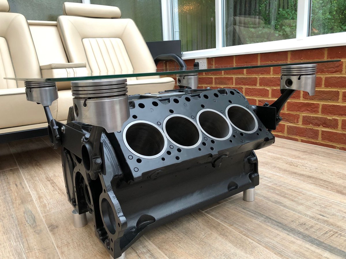 vee8design's tweet photo. If you’re going to have a V8 table…make it the best…a Rolls Royce 6.75l… Which are you choosing? 

I always carry a few of these blocks in stock, just waiting to be transformed into the ultimate V8 table for YOU! 😎 https://t.co/J7vAcYclYv